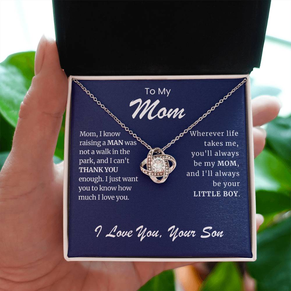 To My Mom Love Knot Necklace-You'll Always Be My Mom