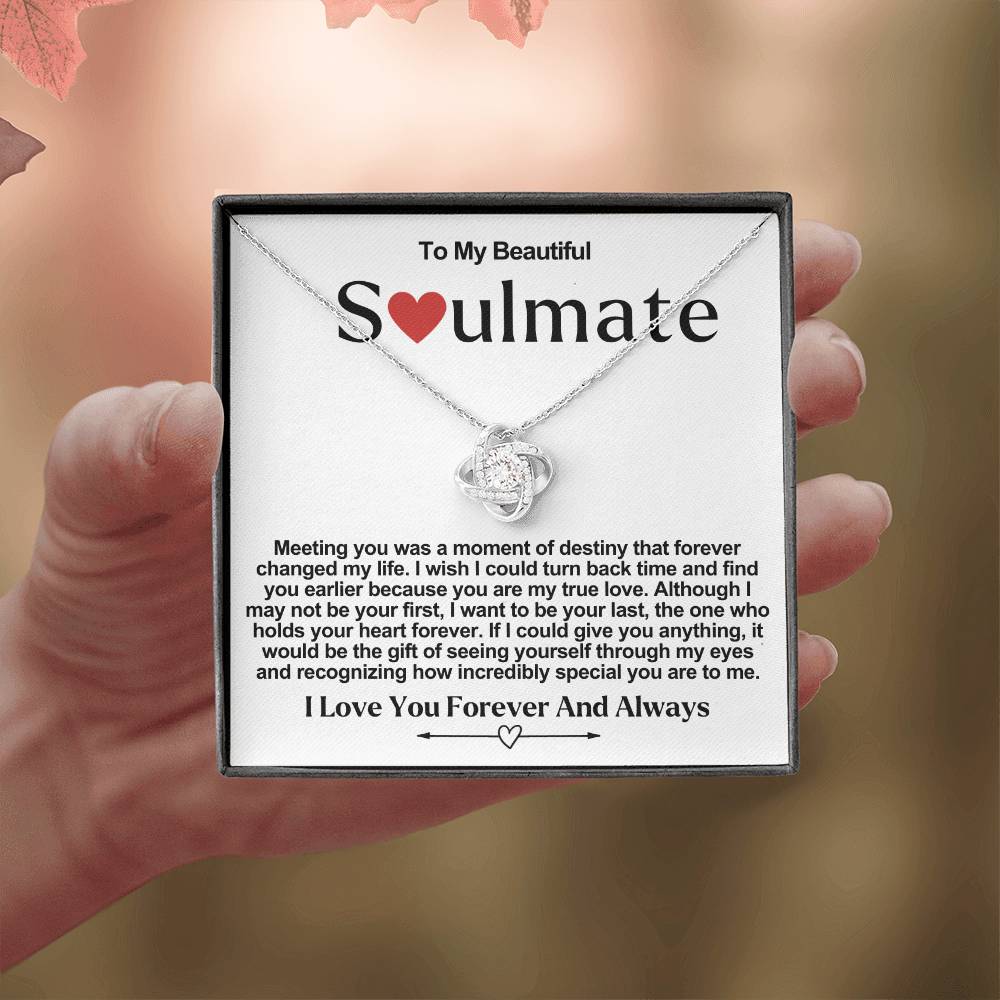 Soulmate Valentine Love Knot Necklace