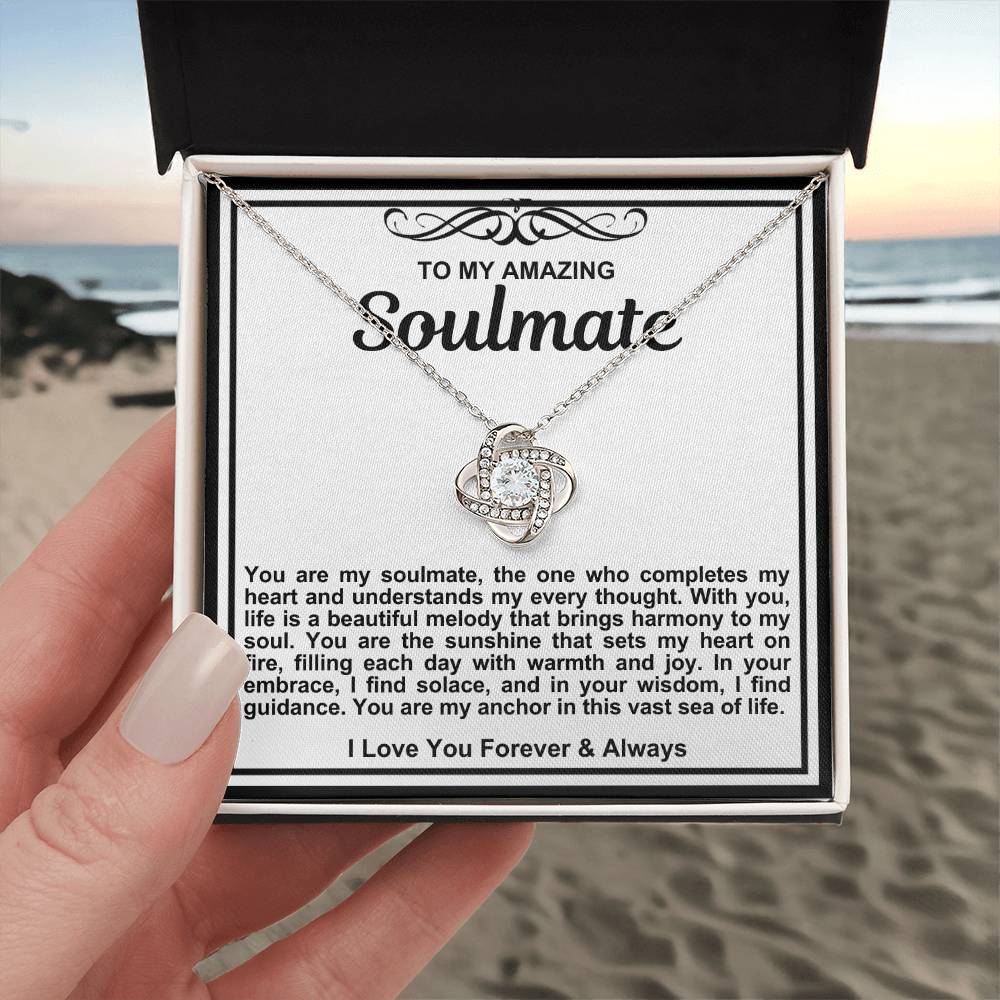 Soulmate Love Knot Necklace- With You Life Is A Beautiful Melody