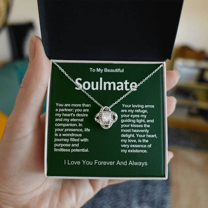 To My Beautiful Soulmate Love Knot Necklace