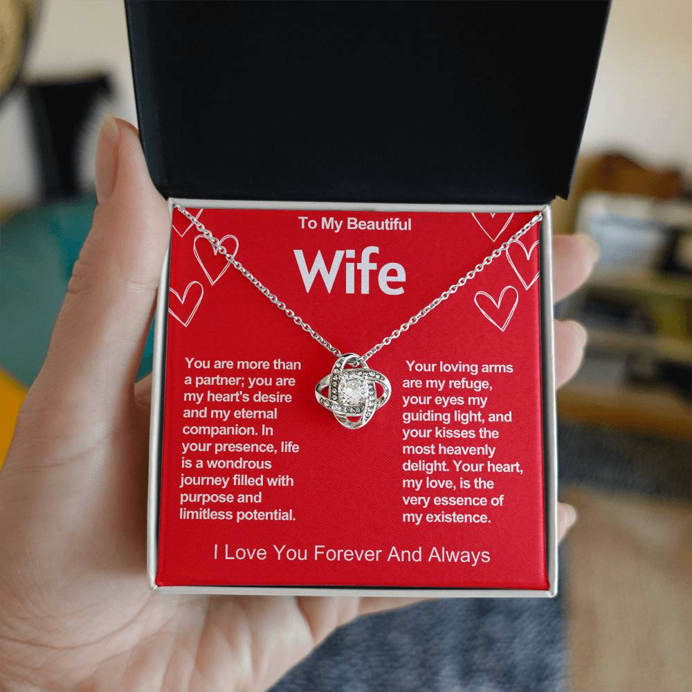 Wife Love Knot Valentine Necklace