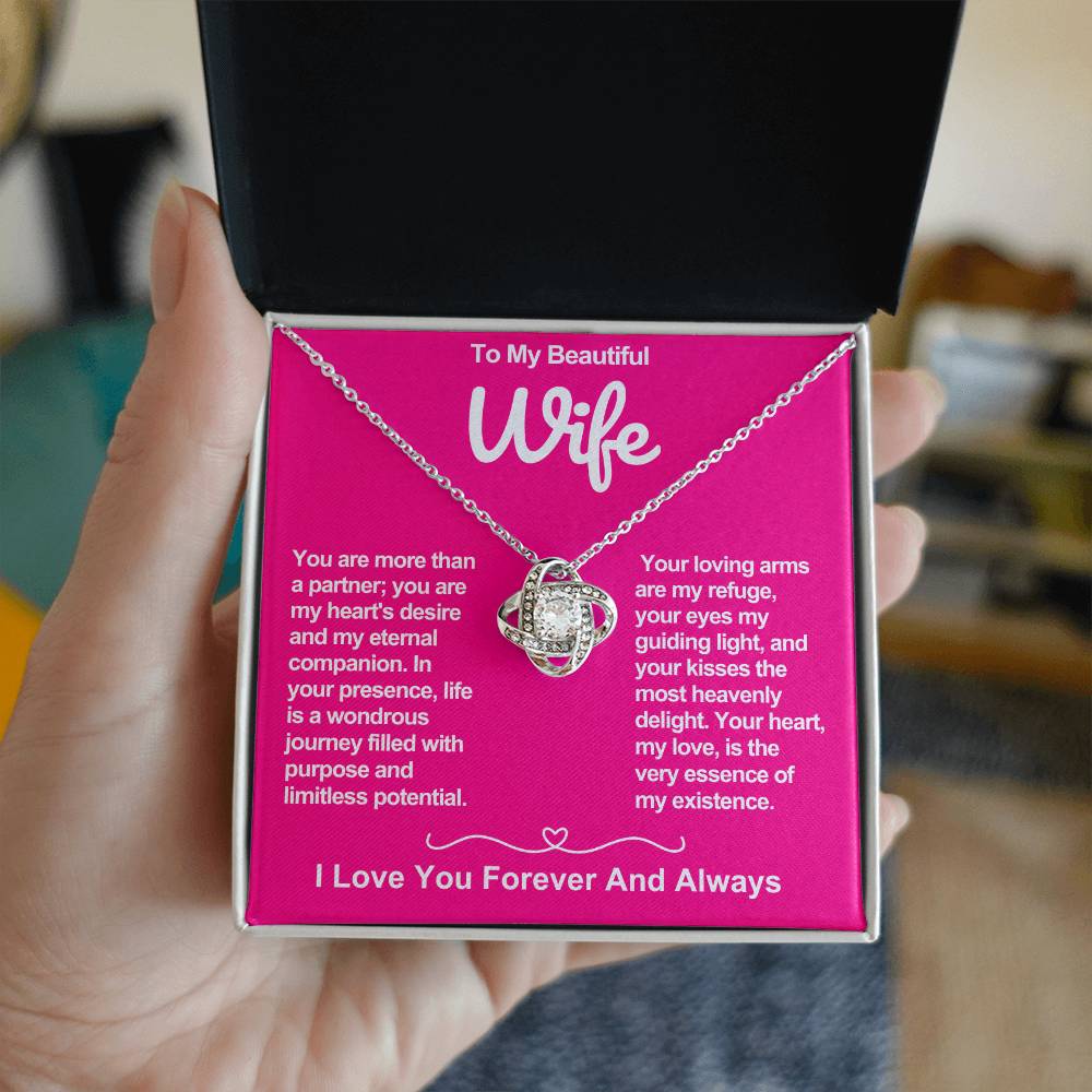 Wife Love Knot Valentine Necklace