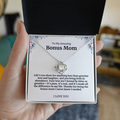 To My Amazing Bonus Mom Necklace