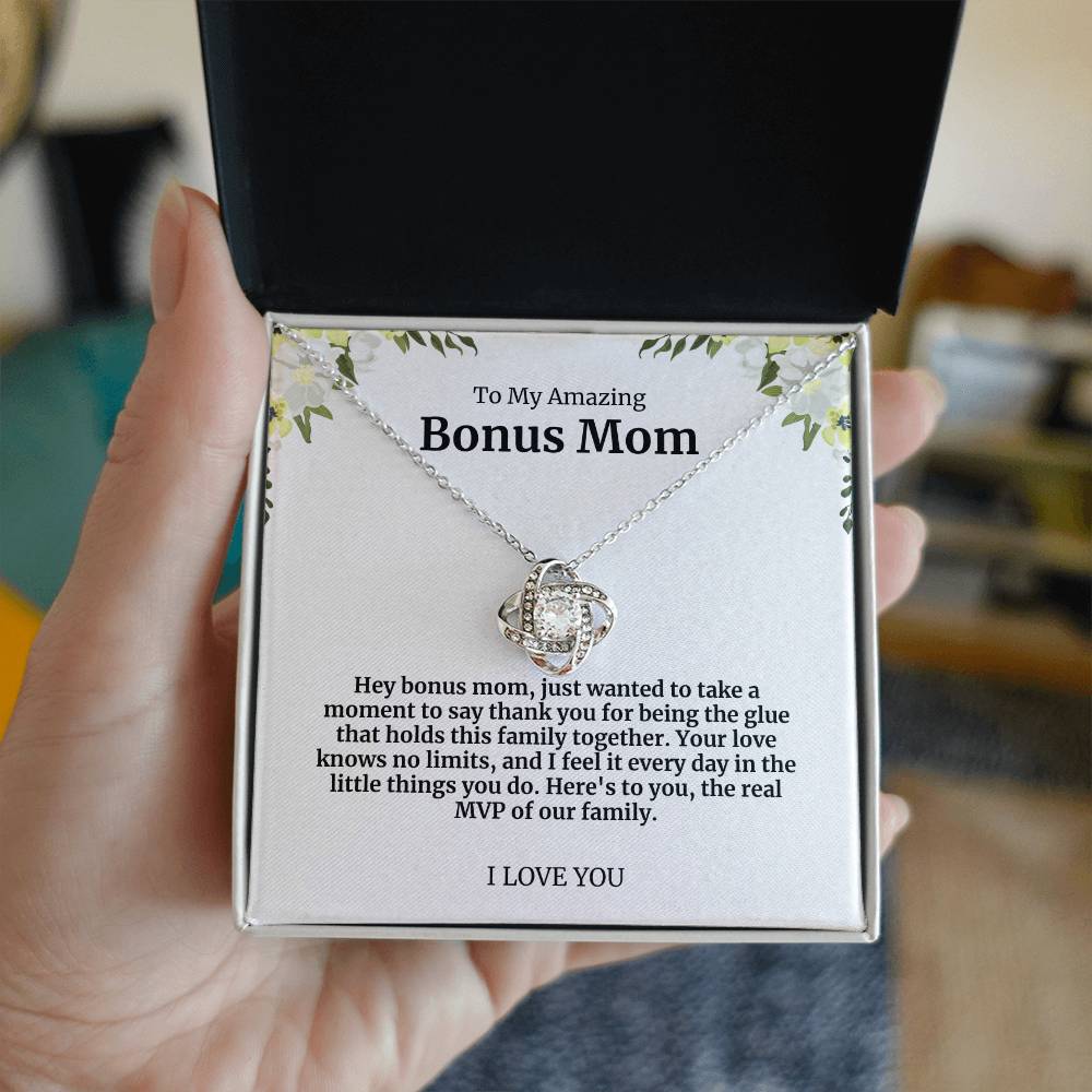 To My Amazing Bonus Mom Necklace