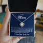 To My Mom Love Knot Necklace- Raising A Man