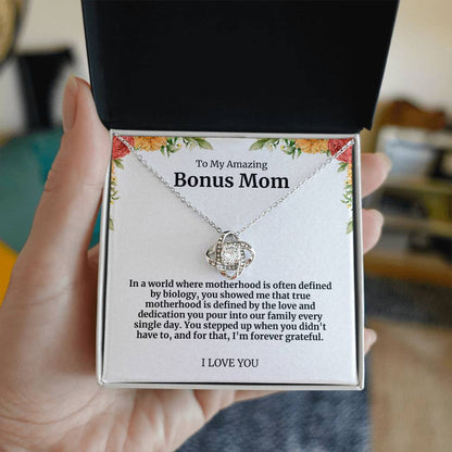 To My Amazing Bonus Mom Necklace