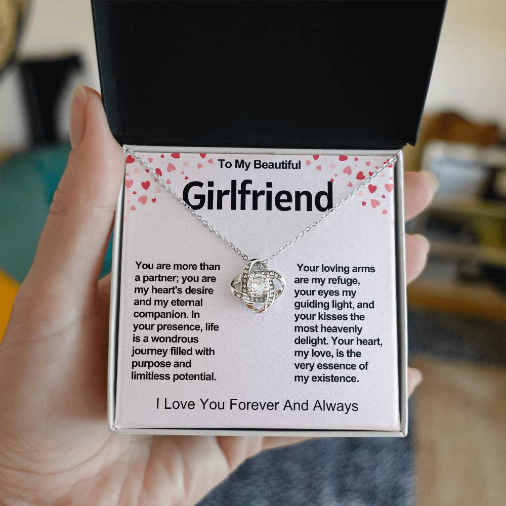 Girlfriend Love Knot Valentine Necklace