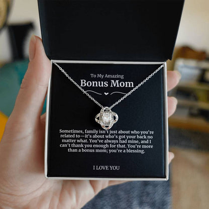 To My Amazing Bonus Mom Necklace