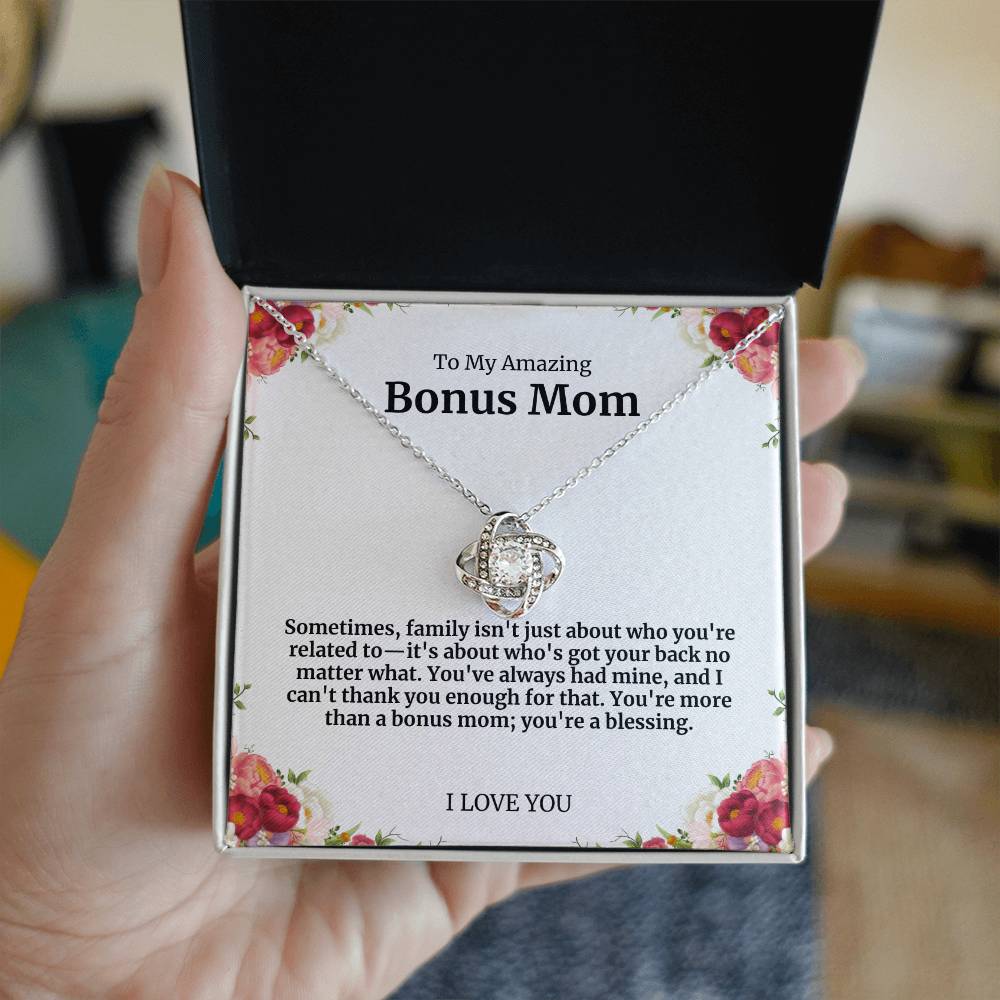 To My Amazing Bonus Mom Necklace