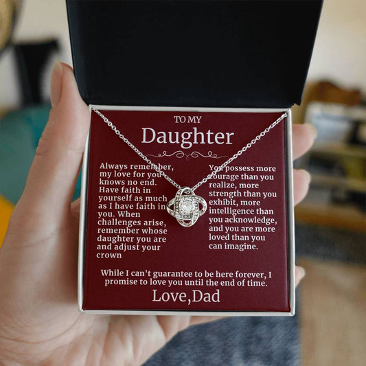 Beautiful Gift To Daughter  "You Are Loved More Than You Can Imagine"  Necklace