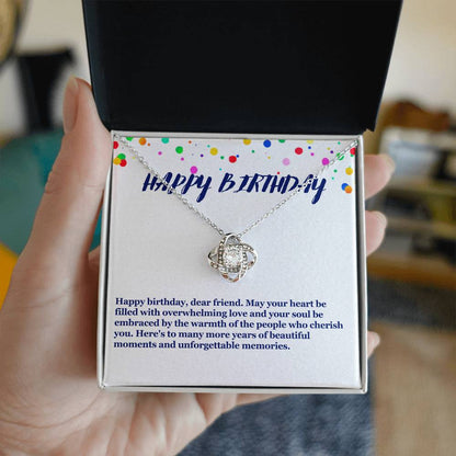 Happy Birthday Love Knot Necklace