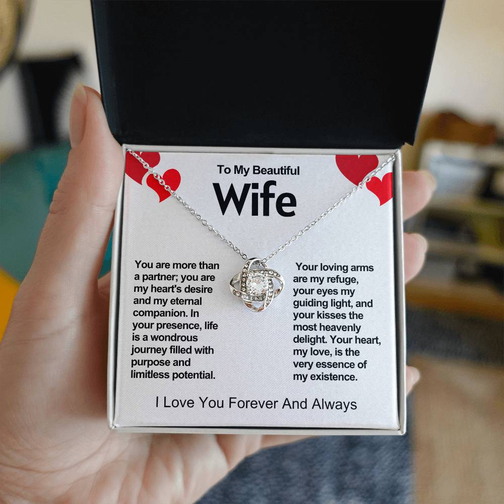 Wife Love Knot Valentine Necklace