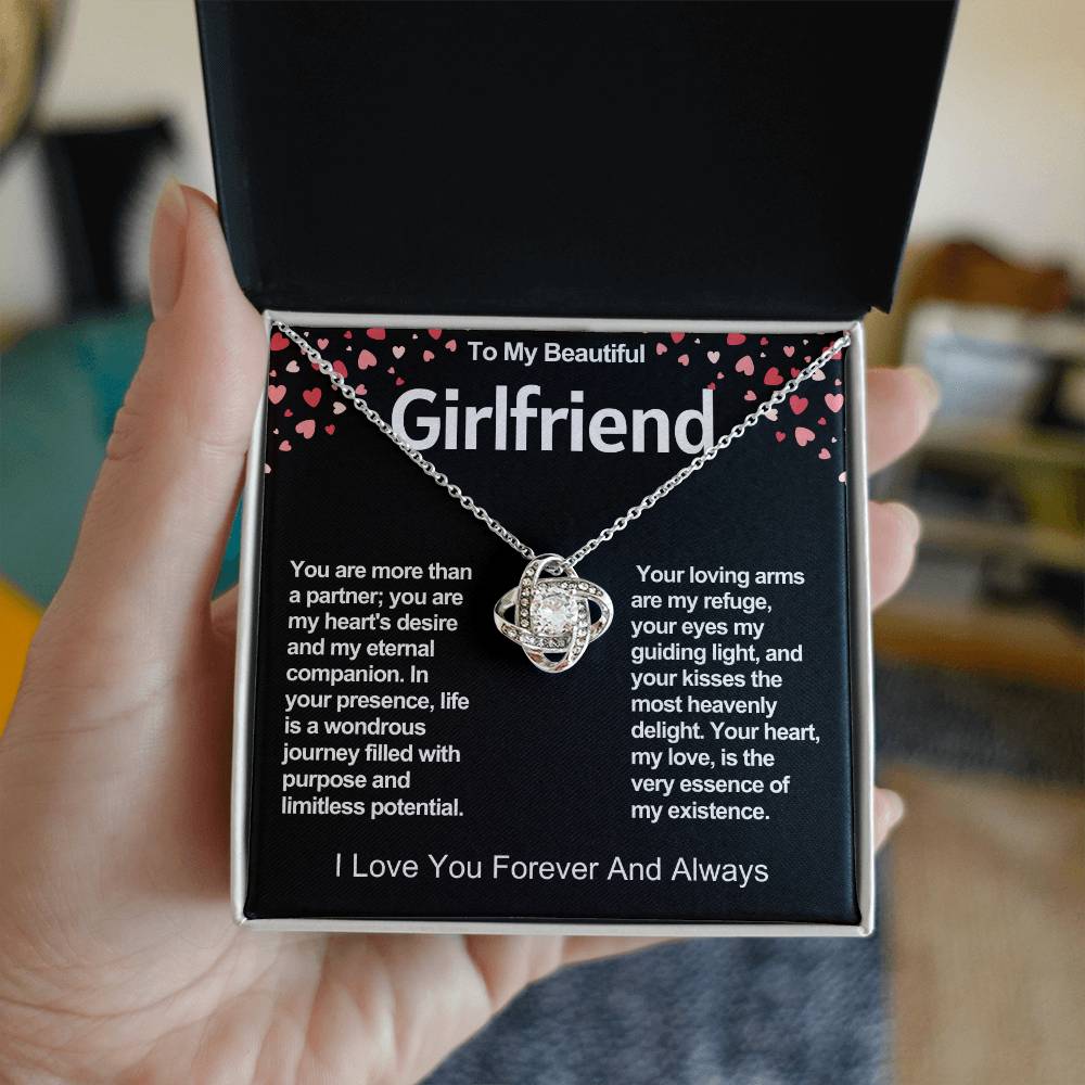 Girlfriend Love Knot Valentine Necklace