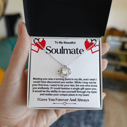 Soulmate Valentine Love Knot Necklace