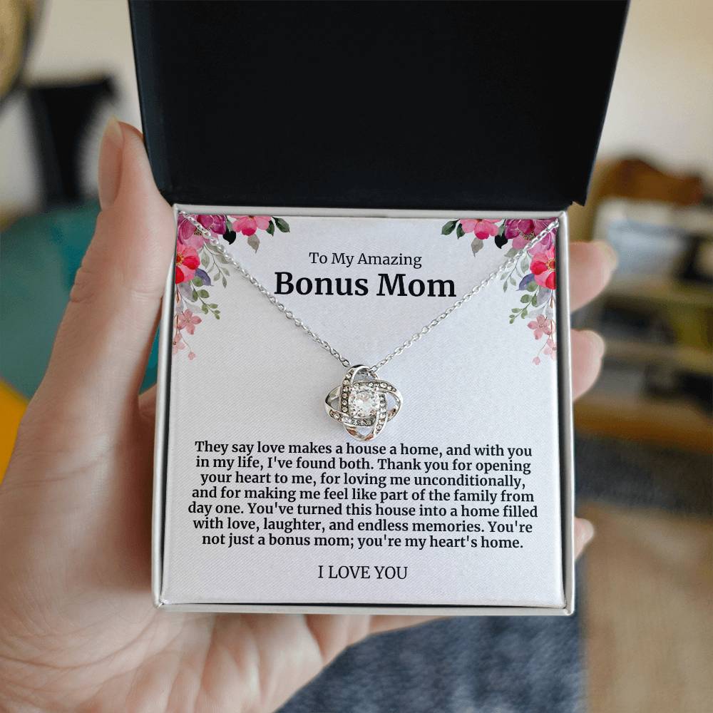 To My Amazing Bonus Mom Necklace