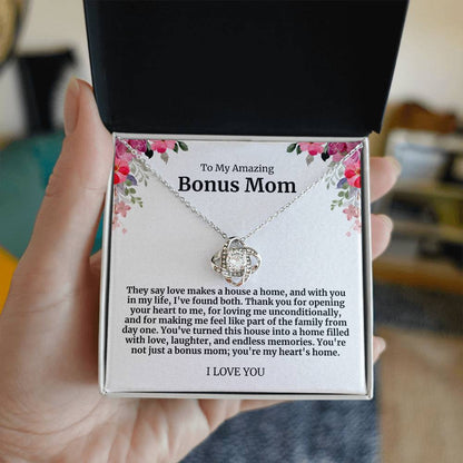 To My Amazing Bonus Mom Necklace