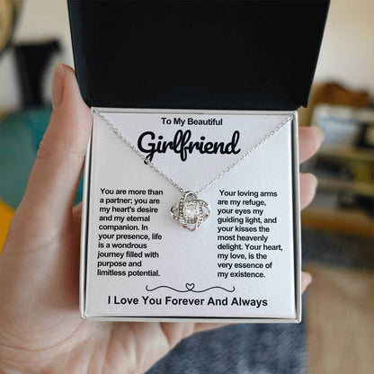 Girlfriend Love Knot Valentine Necklace