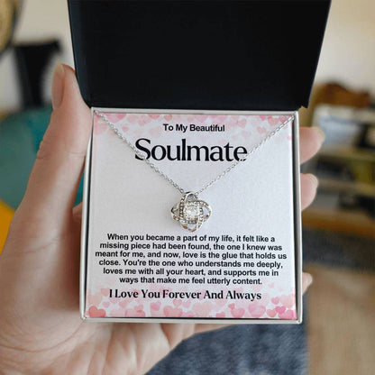 Soulmate Valentine Love Knot Necklace