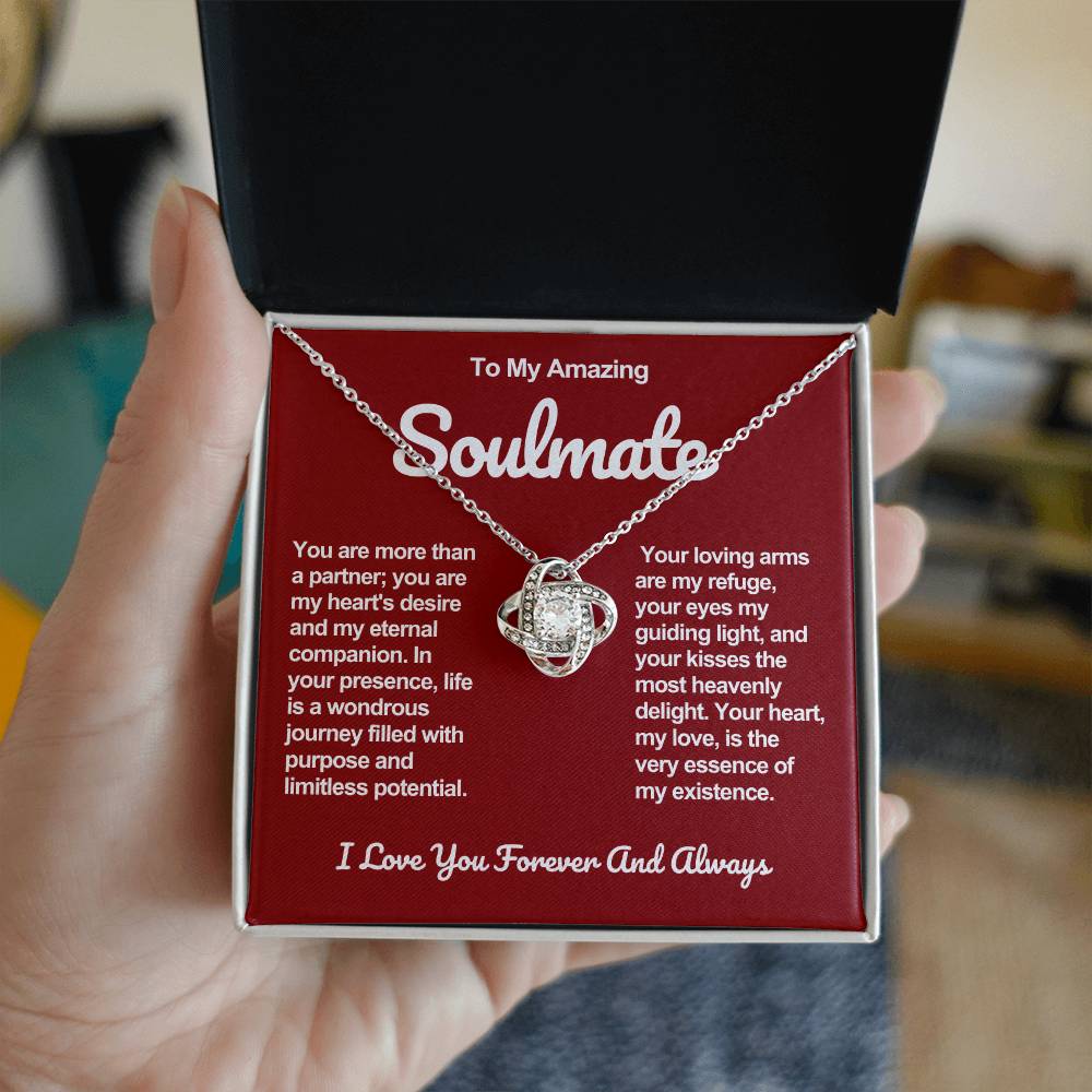 Soulmate Love Knot Necklace- You Are My Hearts Desire