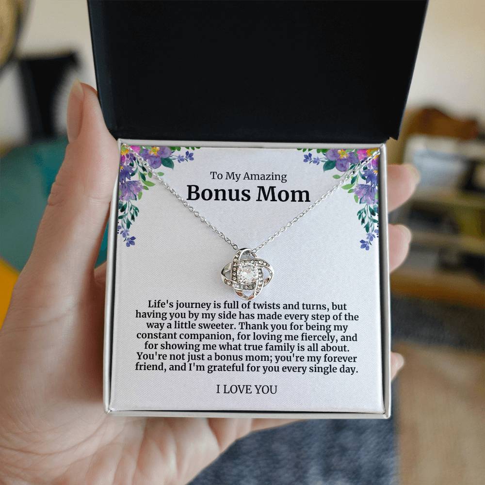 To My Amazing Bonus Mom Necklace