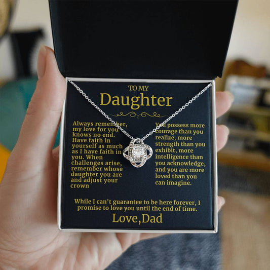 Beautiful Gift To Daughter "You Are Loved More Than You Can Imagine"  Necklace