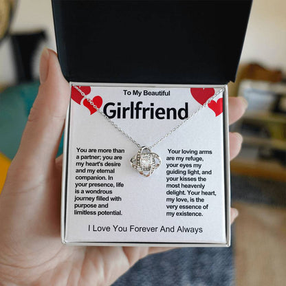 Girlfriend Love Knot Valentine Necklace