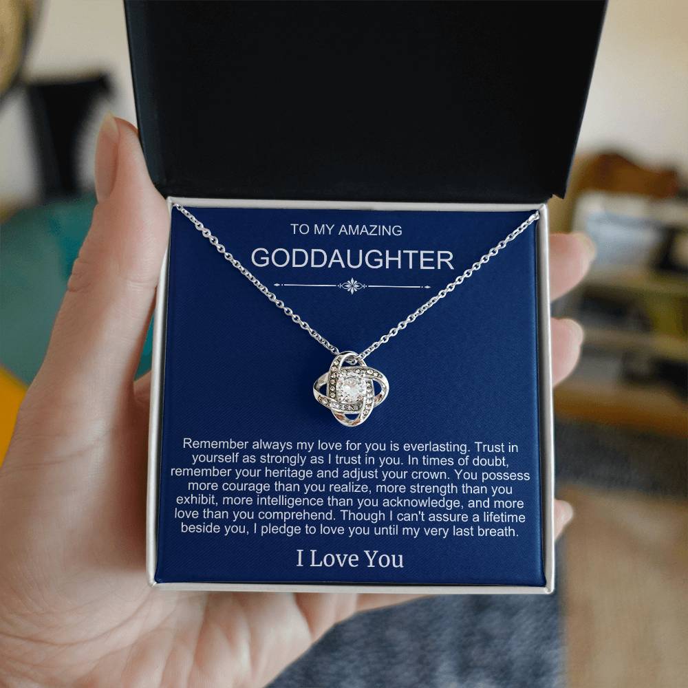 Beautiful Gift To Goddaughter from God Parent "You Are Braver Than You Believe" Necklace