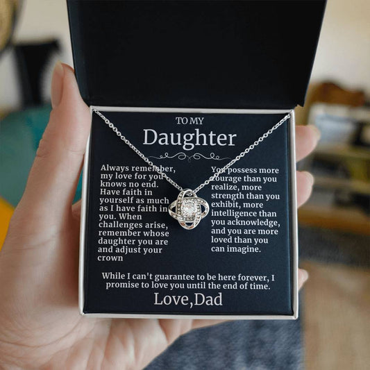 Beautiful Gift To Daughter "You Are Loved More Than You Can Imagine"  Necklace