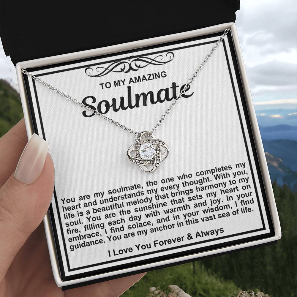 Soulmate Love Knot Necklace- With You Life Is A Beautiful Melody