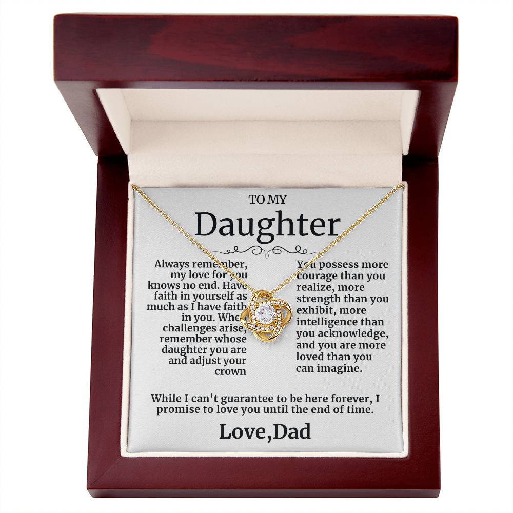 Beautiful Gift To Daughter "You Are Loved More Than You Can Imagine"  Necklace