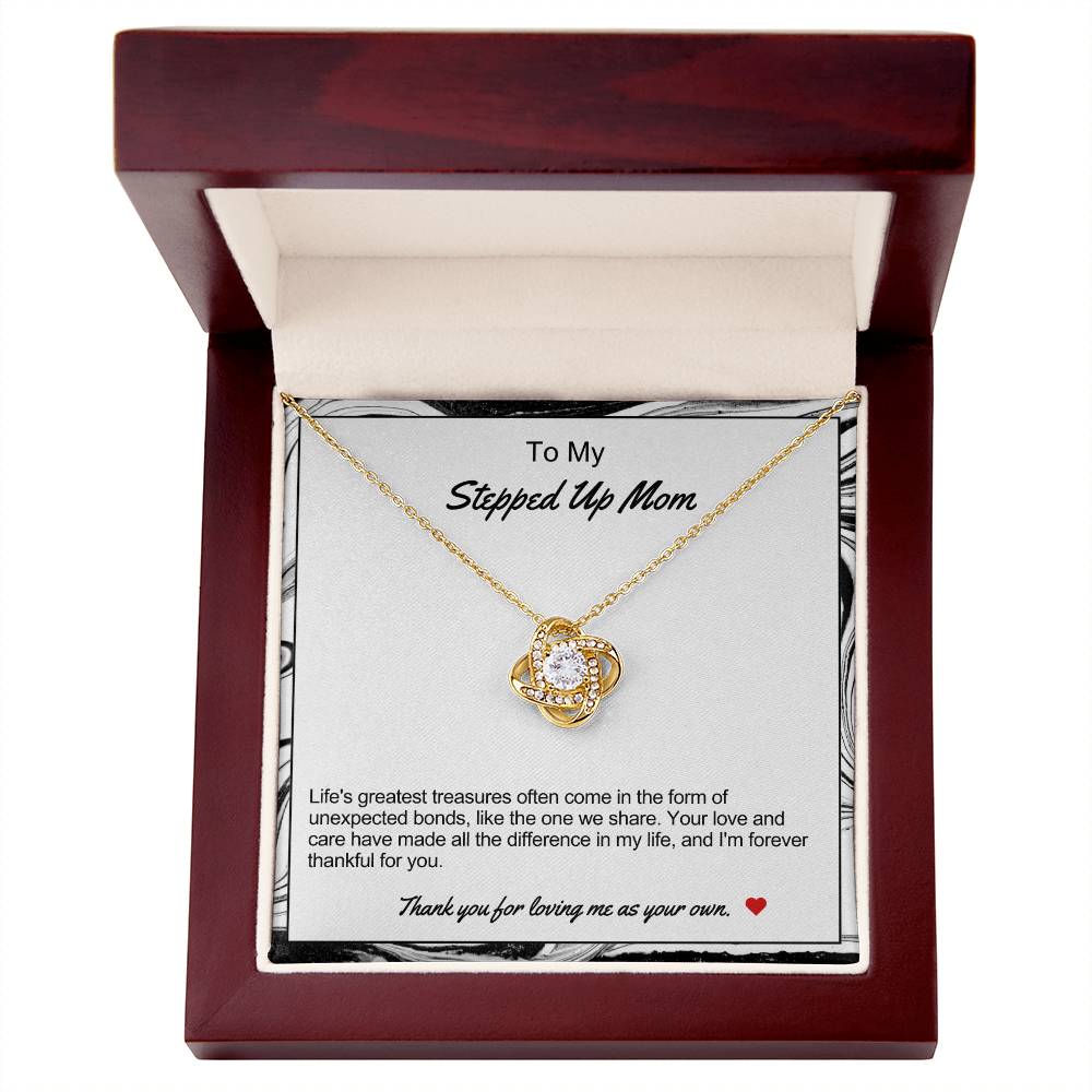 Stepped Up Mom Love Knot Necklace