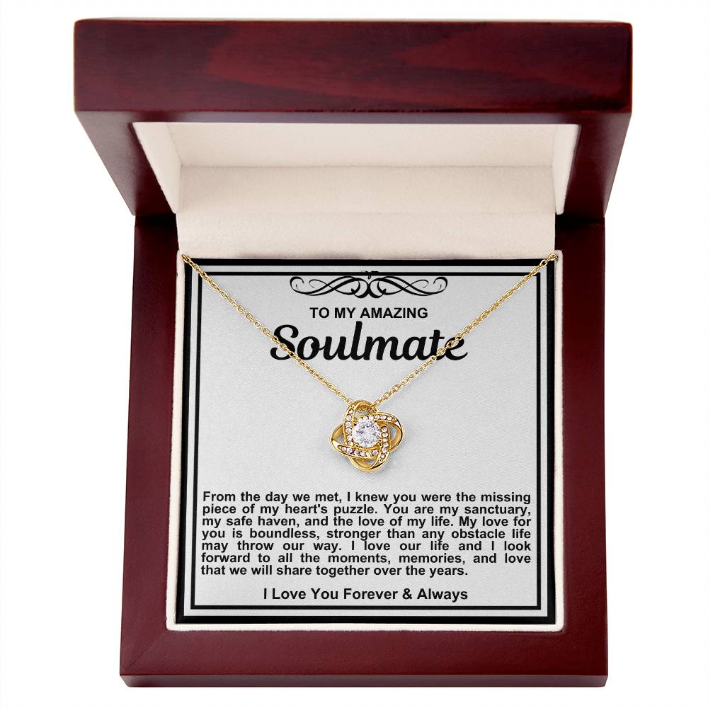 Soulmate Love Knot Necklace- My Love For You Is Boundless