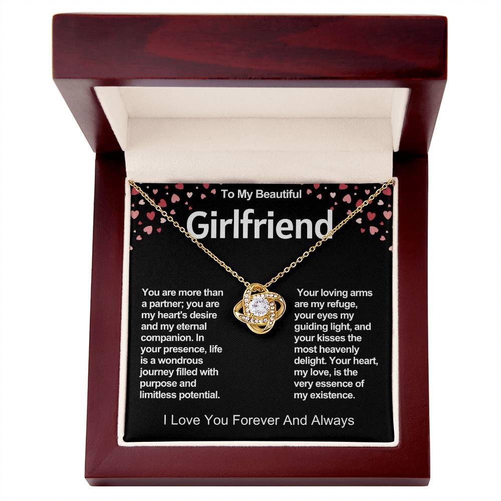 Girlfriend Love Knot Valentine Necklace