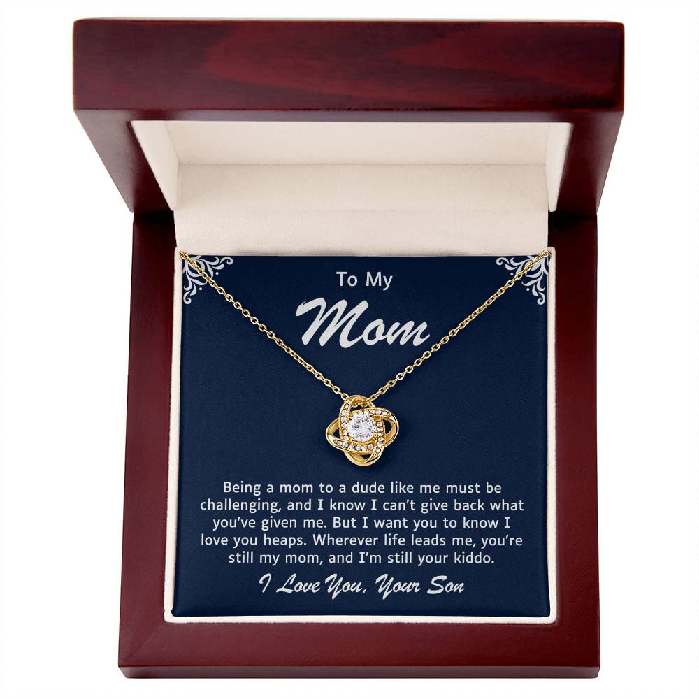 Mother Love Knot Necklace-You Will Always Be My Mom