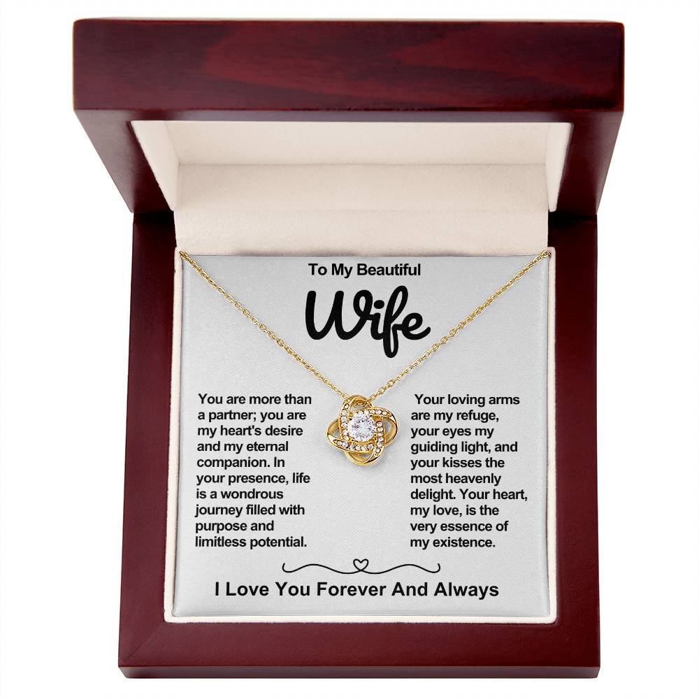 Wife Love Knot Valentine Necklace