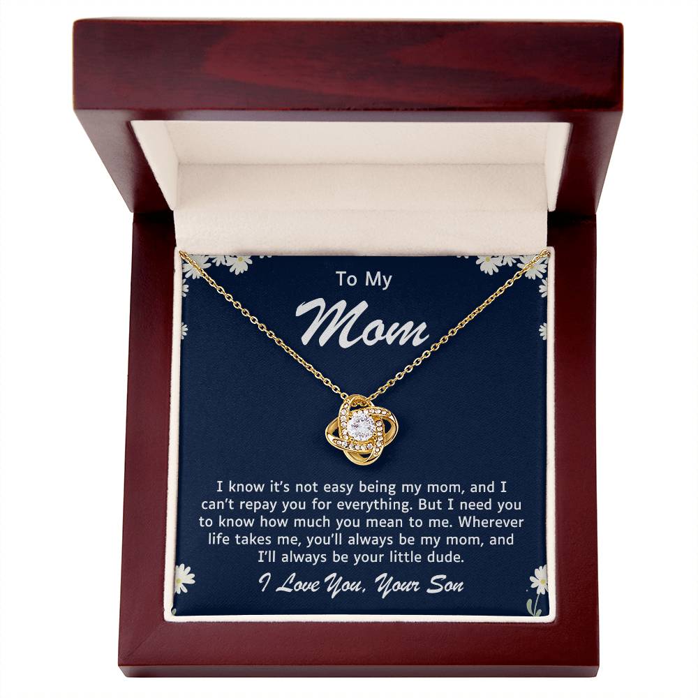 Mother Love Knot Necklace-You Will Always Be My Mom