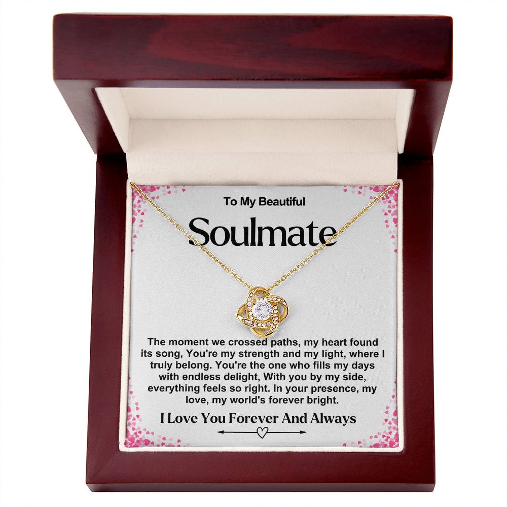 Soulmate Valentine Love Knot Necklace