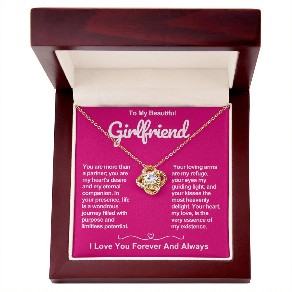 Girlfriend Love Knot Valentine Necklace