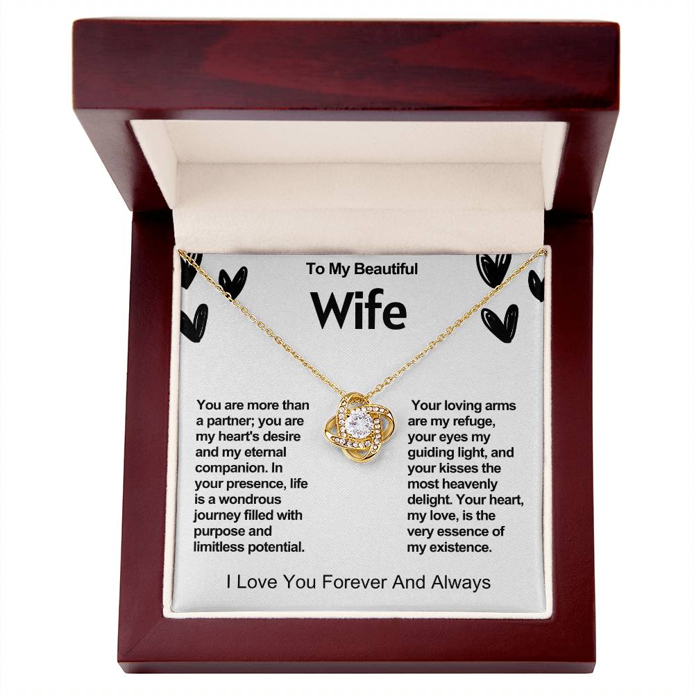 Wife Love Knot Valentine Necklace