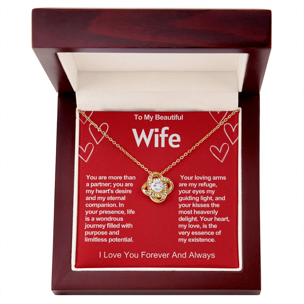 Wife Love Knot Valentine Necklace