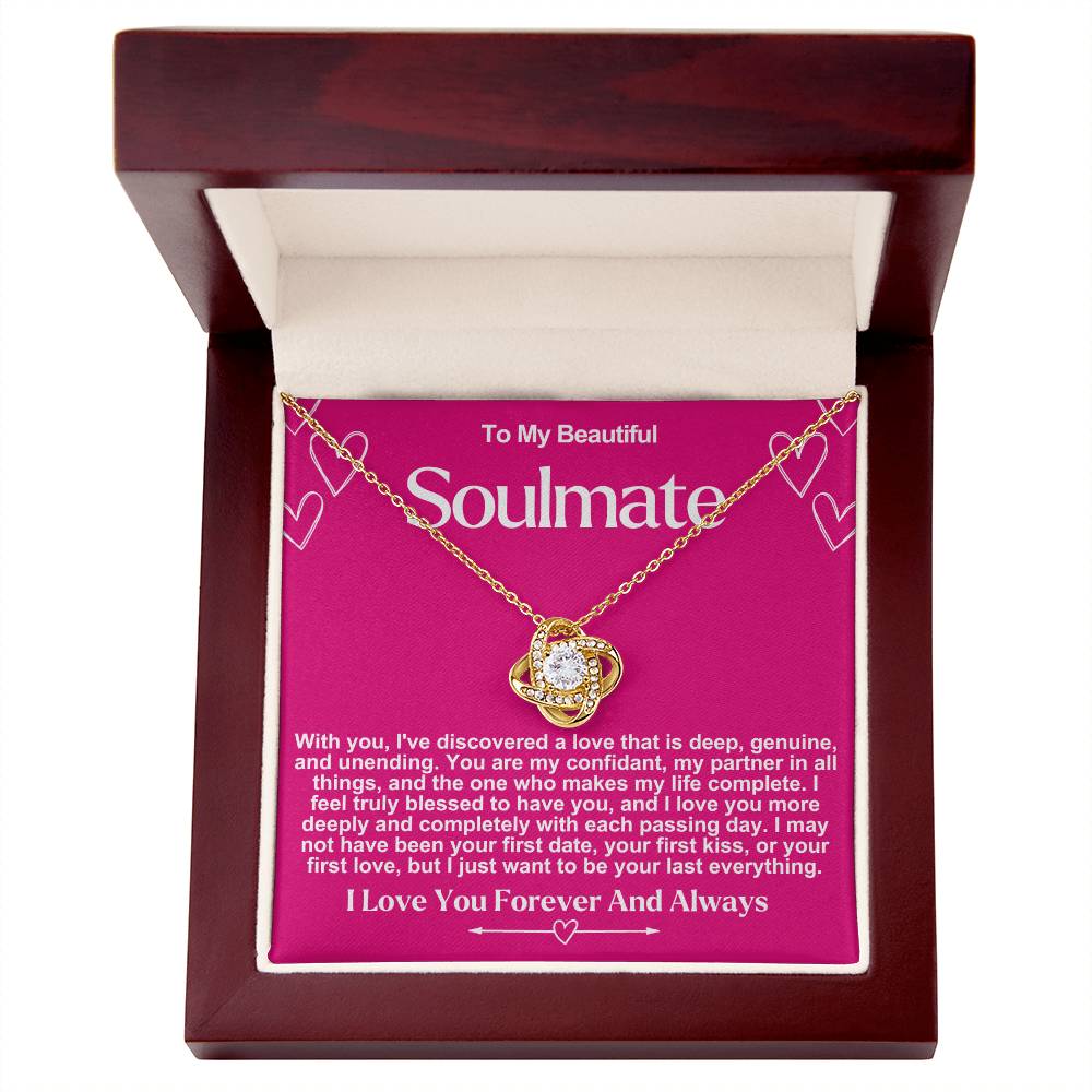 Soulmate Valentine Love Knot Necklace