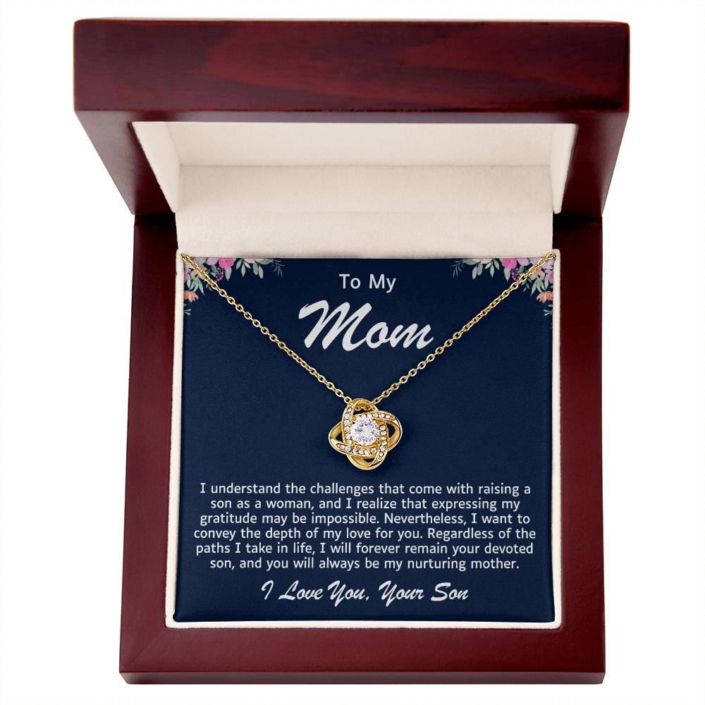 Mother Love Knot Necklace-You Will Always Be My Mom