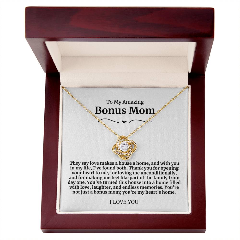 To My Amazing Bonus Mom Necklace