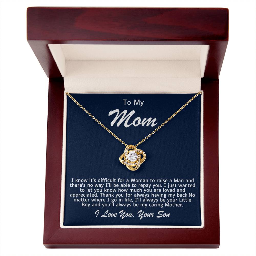 Mother Love Knot Necklace-You Will Always Be My Mom