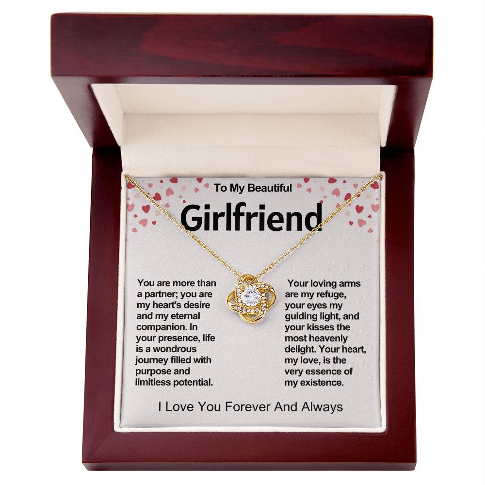 Girlfriend Love Knot Valentine Necklace