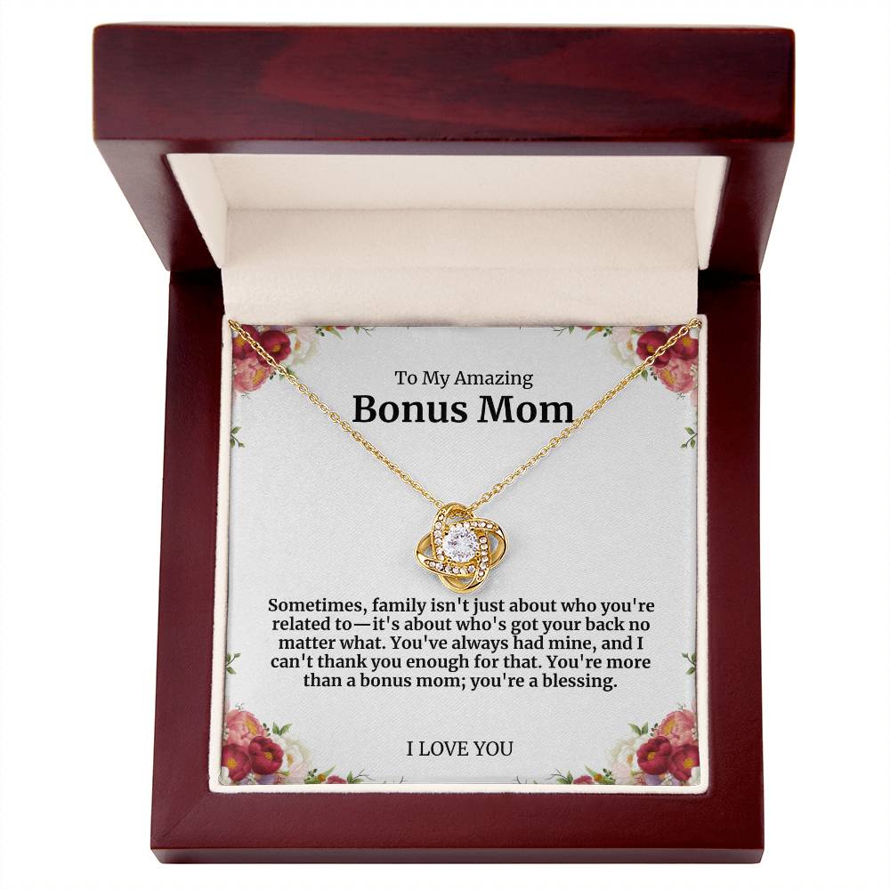 To My Amazing Bonus Mom Necklace