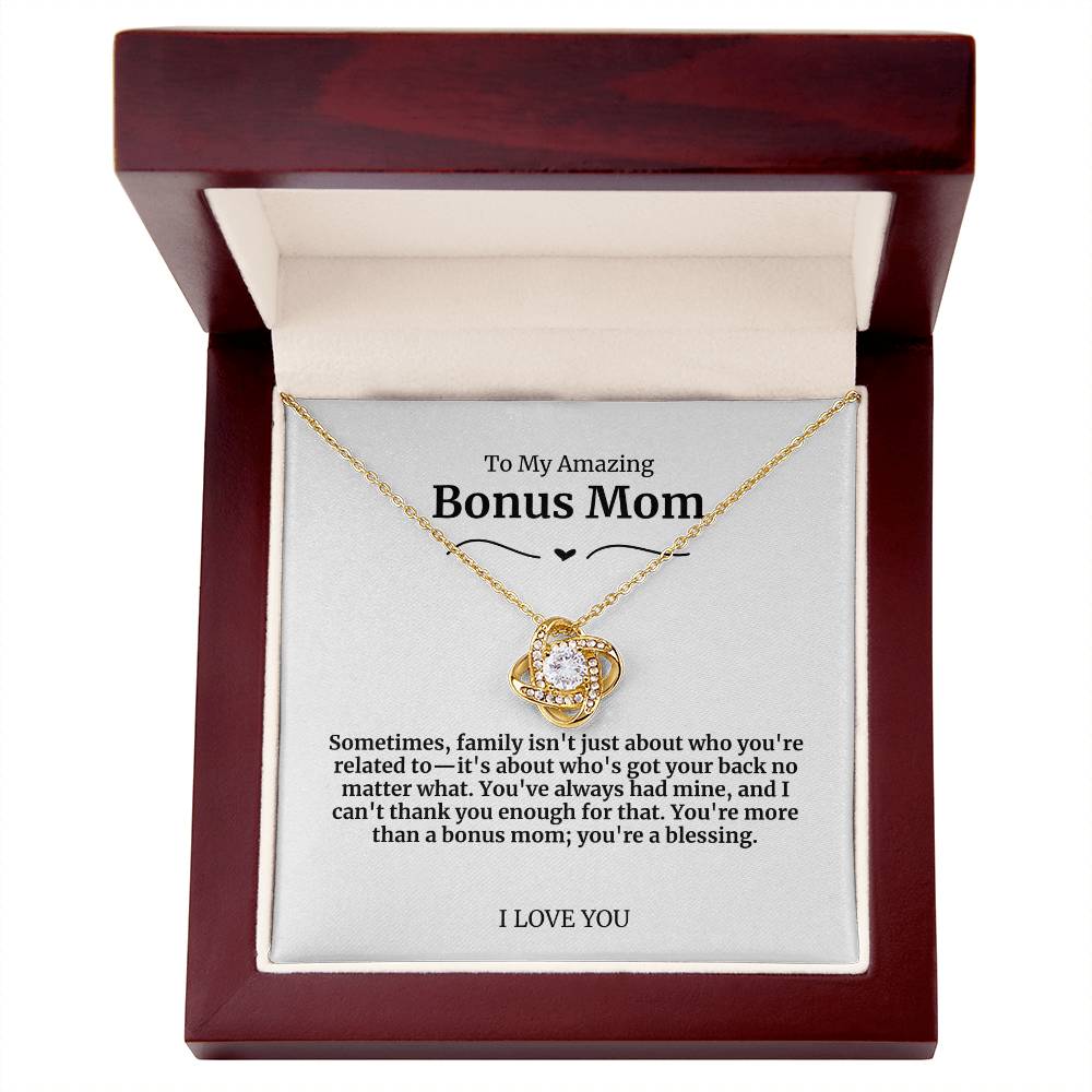 To My Amazing Bonus Mom Necklace