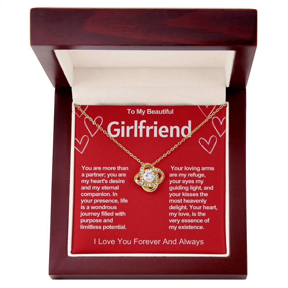 Girlfriend Love Knot Valentine Necklace