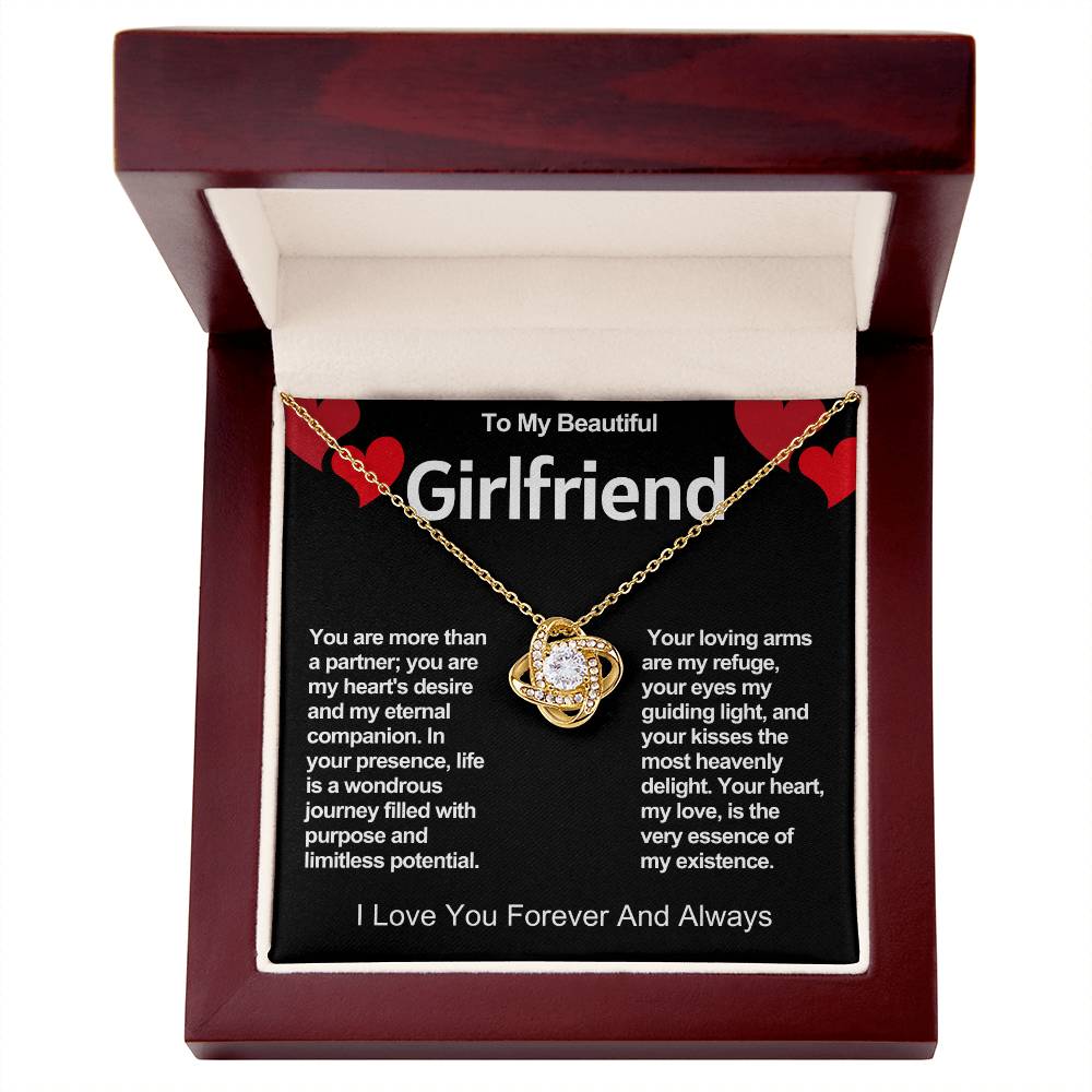 Girlfriend Love Knot Valentine Necklace