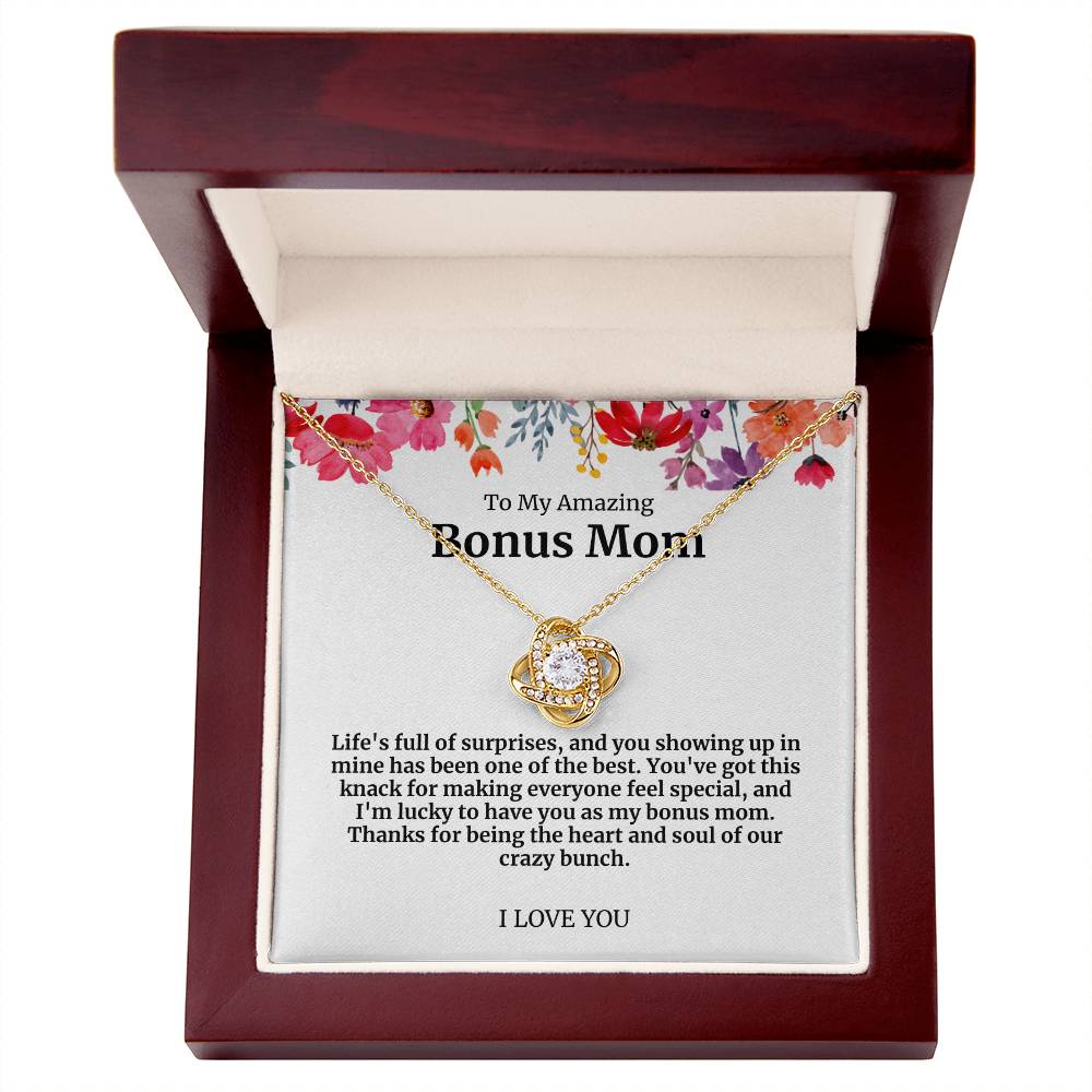 To My Amazing Bonus Mom Necklace